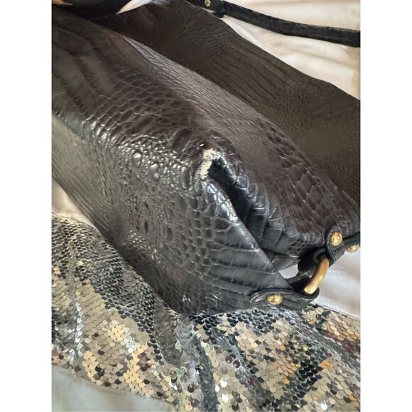 Vintage dark green/black brahmin Asher tote bag/purse pocketbook melbourne/asher - Picture 8 of 8